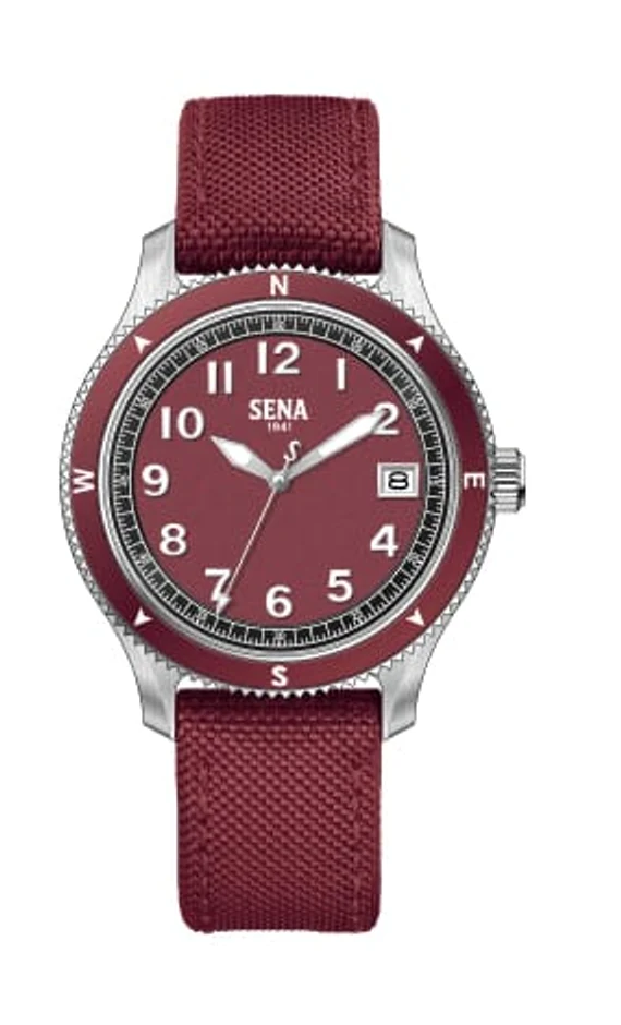 SENA Warisan 3-Hands Date Ladies, Burgundy