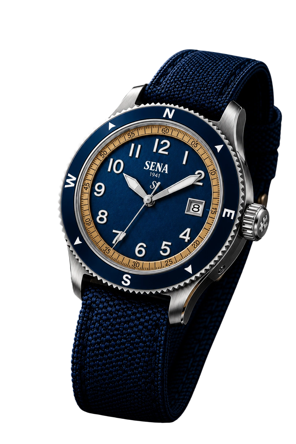 SENA 3-Hands Date Gents, Blue